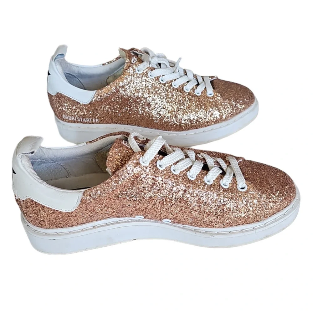 Golden Goose Gold Glitter Athletic Shoes - Picture 7 of 13